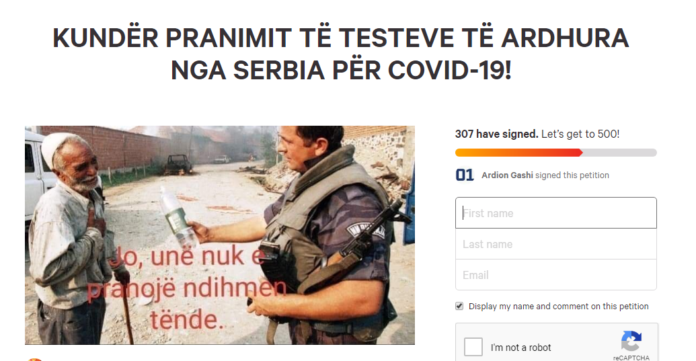  Nis peticioni për anulimin e testeve nga Serbia
