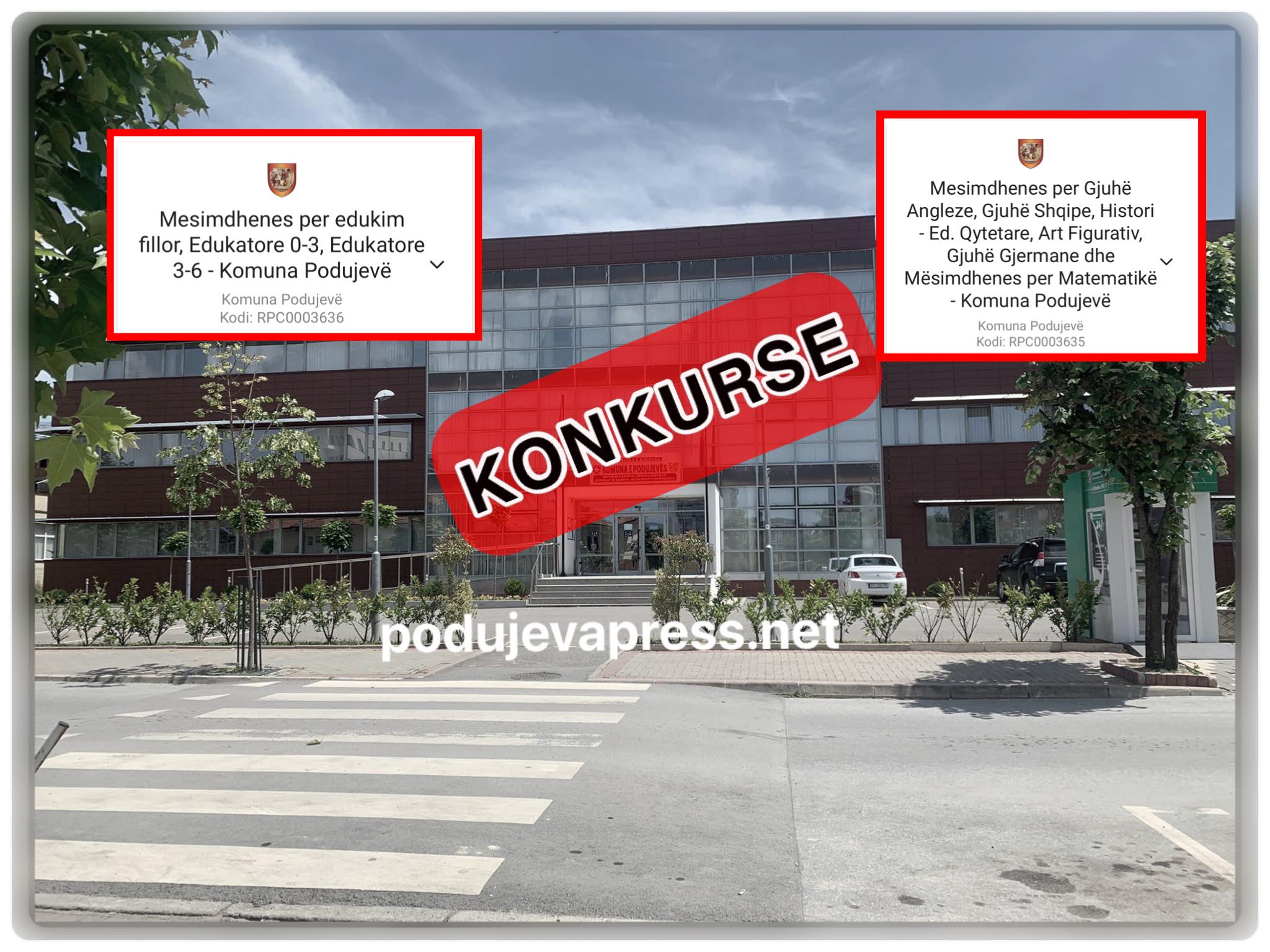  Komuna e Podujevës shpall konkurs për 33 vende të lira pune |KONKURSI