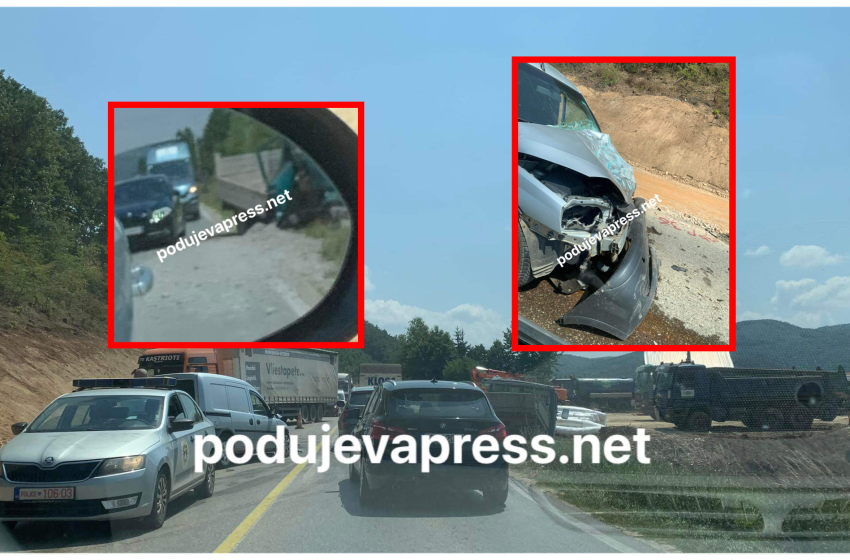  Aksident mes dy automjeteve, katër persona të lënduar në rrugën Podujevë-Prishtinë |Pamje