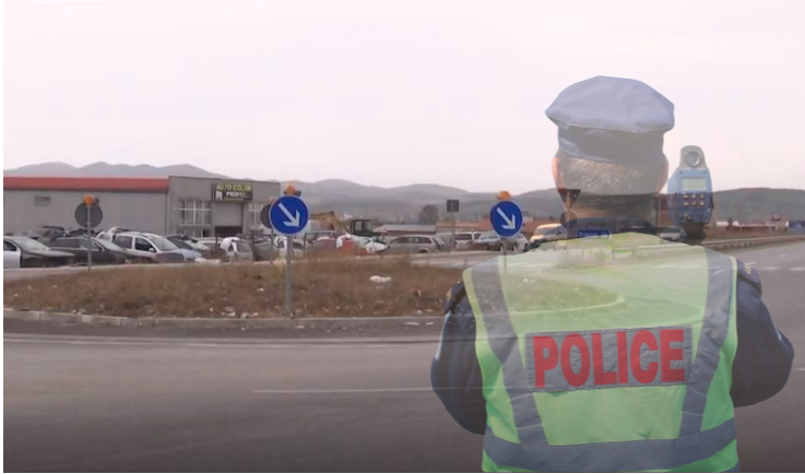 Dy gra i rrahin policët në Podujevë, pasi u ndalën në radar |Pamje