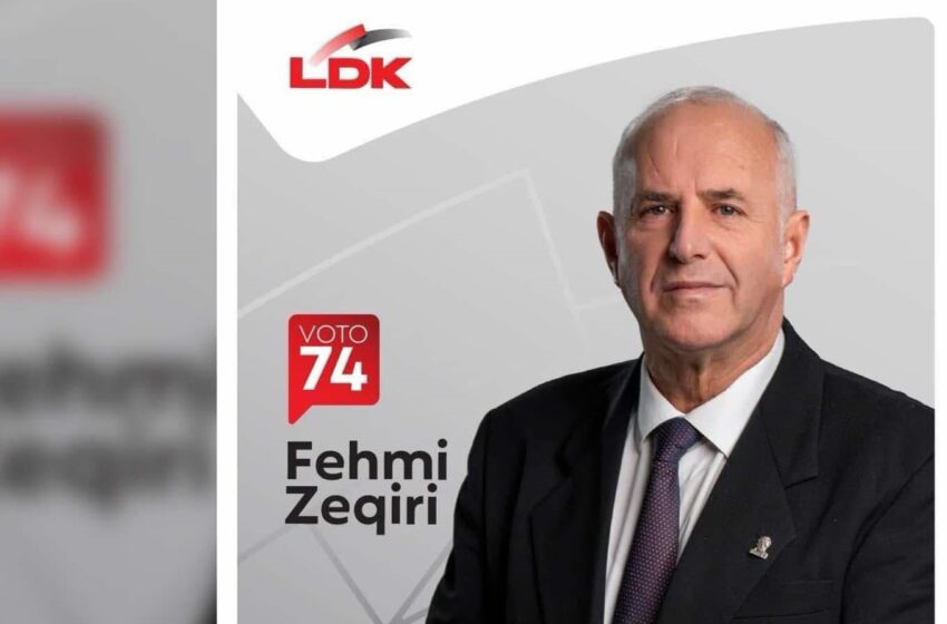  Fehmi Zeqiri – Kandidat për Deputet në Kuvendin e Kosovës me numrin 74