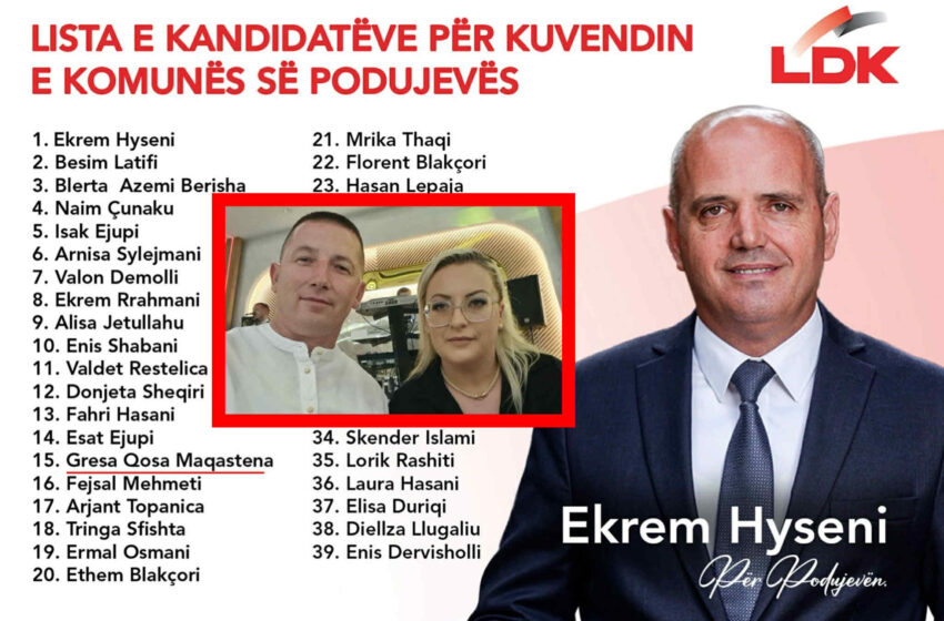  Gruaja e Bedri Maqastenës në listën e LDK-së në Podujevë